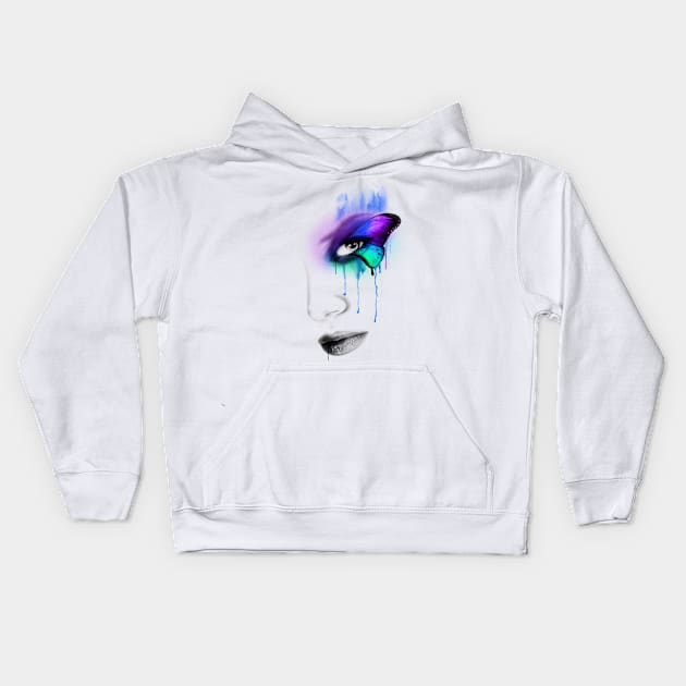 Butterfly Eye Kids Hoodie by BrickorBrackdesigns